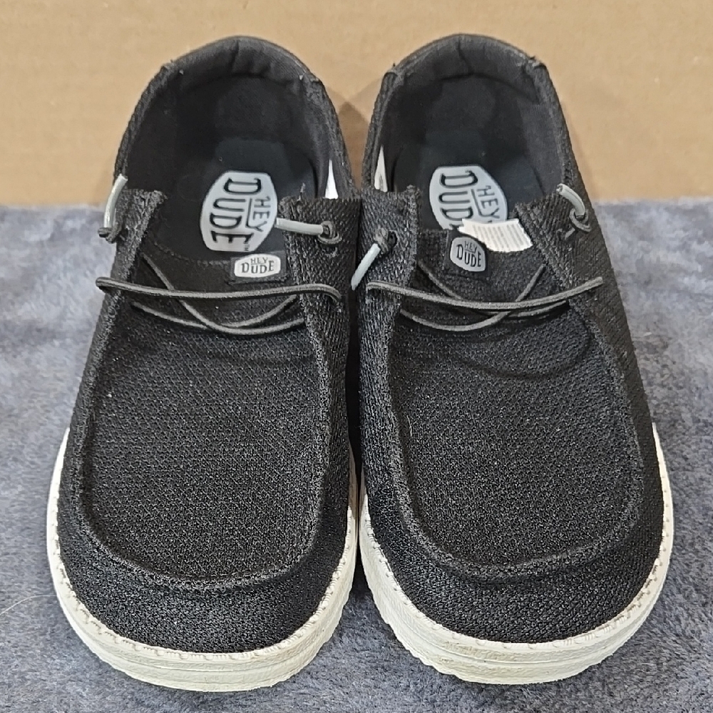 Hey Dude Wally Hex Black Size W10, Women's Shoes,  Slip-on Loafers In Black.
